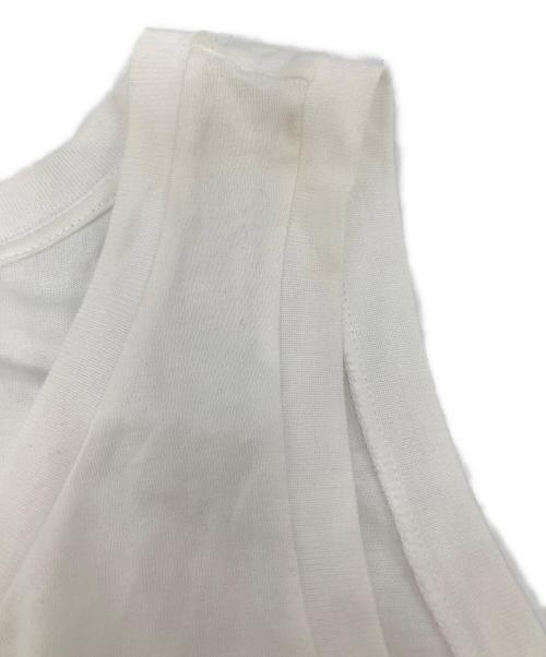 DOLCE & GABBANA（ドルチェ＆ガッバーナ）DOLCE & GABBANA (ドルチェ＆ガッバーナ) ラインストーン装飾タンクトップ ホワイト サイズ:36の古着・服飾アイテム