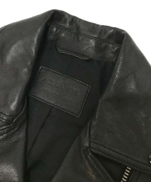 ALL SAINTS（オールセインツ）ALL SAINTS (オールセインツ) シープレザーライダースジャケット ブラック サイズ:下記参照の古着・服飾アイテム