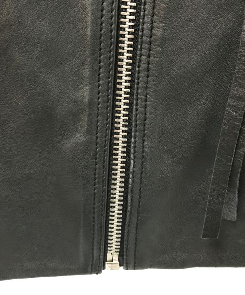 ALL SAINTS（オールセインツ）ALL SAINTS (オールセインツ) シープレザーライダースジャケット ブラック サイズ:下記参照の古着・服飾アイテム