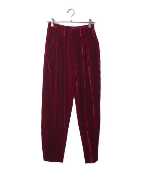forte forte（フォルテ・フォルテ）forte forte (フォルテ・フォルテ) シルク混ベロアパンツ パープル サイズ:表記無しの古着・服飾アイテム