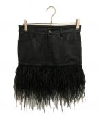 LIUJOリュージョー）の古着「エコレザースカート」｜ブラック