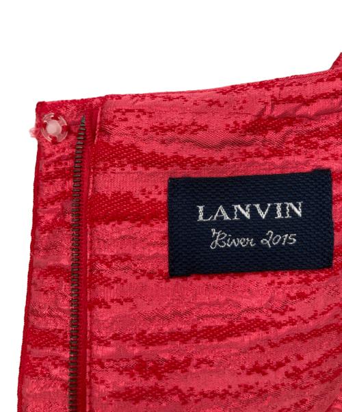 LANVIN（ランバン）LANVIN (ライバン) ワンピース レッド サイズ:38の古着・服飾アイテム