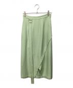 SALLY LAPOINTEサリー・ラポイント）の古着「ロングスカート グリーン FW19-602」｜グリーン