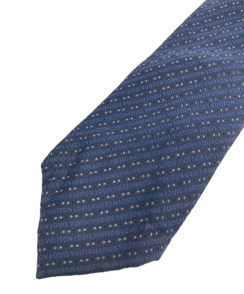 LOUIS VUITTON（ルイ ヴィトン）LOUIS VUITTON (ルイ ヴィトン) ロゴドットネクタイ ネイビー サイズ:-の古着・服飾アイテム