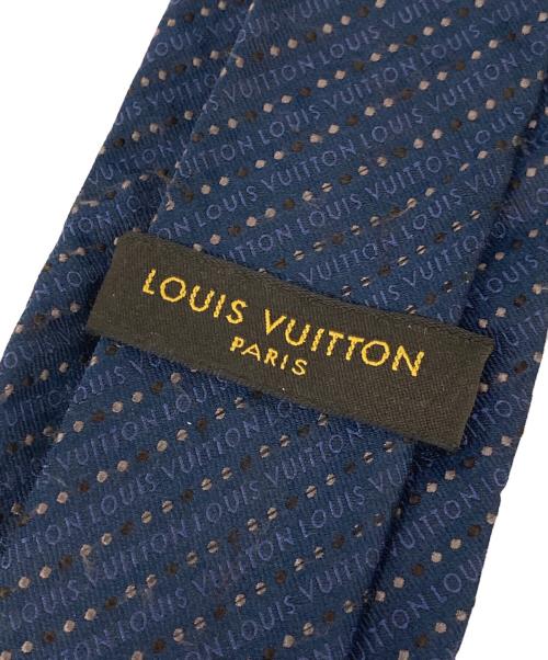 LOUIS VUITTON（ルイ ヴィトン）LOUIS VUITTON (ルイ ヴィトン) ロゴドットネクタイ ネイビー サイズ:-の古着・服飾アイテム