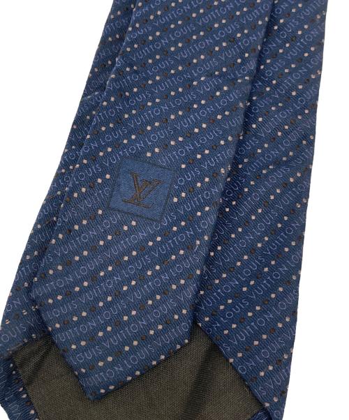 LOUIS VUITTON（ルイ ヴィトン）LOUIS VUITTON (ルイ ヴィトン) ロゴドットネクタイ ネイビー サイズ:-の古着・服飾アイテム