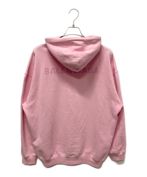 BALENCIAGA（バレンシアガ）BALENCIAGA (バレンシアガ) ロゴプリントパーカー ピンク サイズ:XSの古着・服飾アイテム