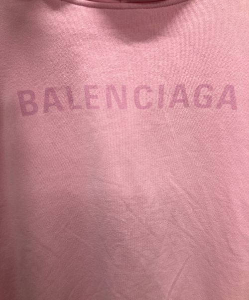 BALENCIAGA（バレンシアガ）BALENCIAGA (バレンシアガ) ロゴプリントパーカー ピンク サイズ:XSの古着・服飾アイテム