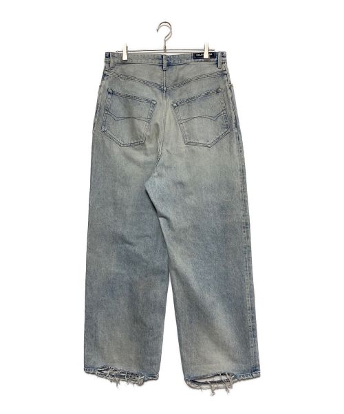 BALENCIAGA（バレンシアガ）BALENCIAGA (バレンシアガ) ダメージ加工バギーデニムパンツ インディゴ サイズ:Mの古着・服飾アイテム
