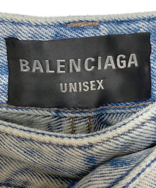 BALENCIAGA（バレンシアガ）BALENCIAGA (バレンシアガ) ダメージ加工バギーデニムパンツ インディゴ サイズ:Mの古着・服飾アイテム