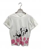 COMME des GARCONS GIRL×DISNEYコムデギャルソンガール×ディズニー）の古着「MINNIE POLKA DOT Tシャツ」｜ホワイト