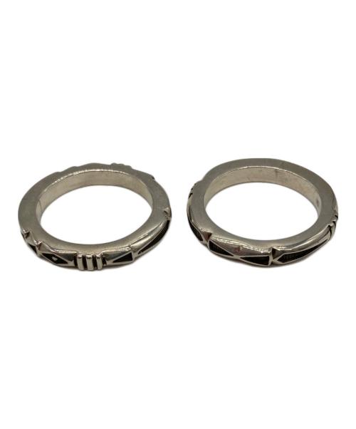 Jennifer Curtis（ジェニファー・カーティス）Jennifer Curtis (ジェニファー・カーティス) スタンプ2連リング サイズ:17号の古着・服飾アイテム