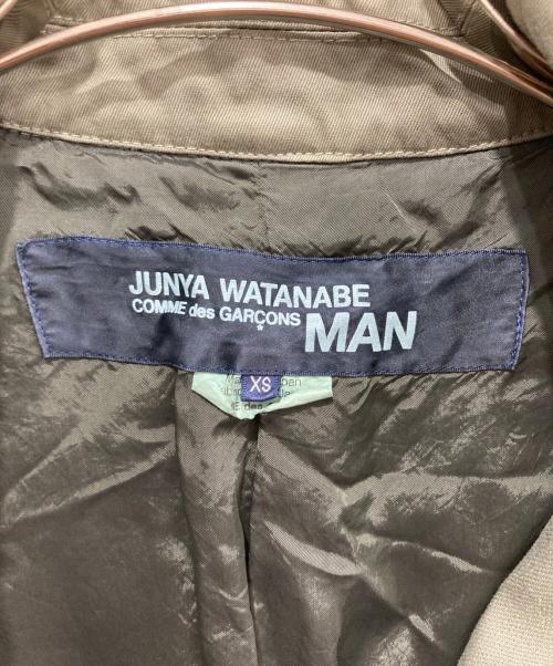 COMME des GARCONS JUNYA WATANABE MAN（コム デ ギャルソン ジュンヤ ワタナベ マン）COMME des GARCONS JUNYA WATANABE MAN (コムデギャルソンジュンヤワタナベマン) 後染めモーターサイクルコート/WL-C025/AD2013 カーキ サイズ:XSの古着・服飾アイテム