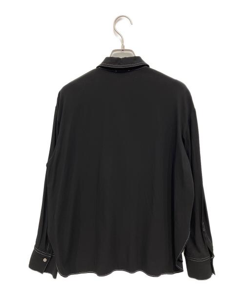 COLUMN（コラム）COLUMN (コラム) ステッチシャツ ブラック サイズ:36の古着・服飾アイテム