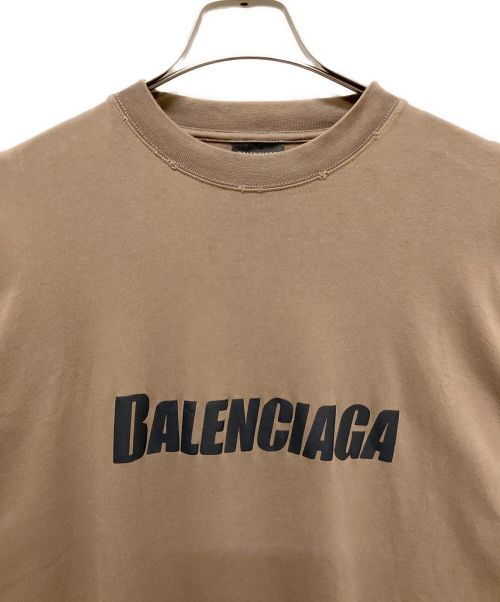BALENCIAGA（バレンシアガ）BALENCIAGA (バレンシアガ) オーバーサイズド クラッシュロングTシャツ ブラウン サイズ:2の古着・服飾アイテム