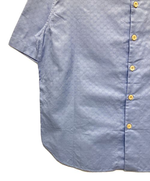 GUCCI（グッチ）GUCCI (グッチ) ミニ GG オックスフォードコットン シャツ ブルー サイズ:48の古着・服飾アイテム