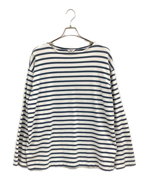 AURALEE（オーラリー）AURALEE (オーラリー) バスクワイドボーダーカットソー ブルー サイズ:5の古着・服飾アイテム