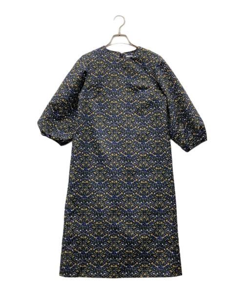 MACKINTOSH PHILOSOPHY（マッキントッシュ フィロソフィー）MACKINTOSH PHILOSOPHY (マッキントッシュ フィロソフィー) Snowblue Gardenサックドレス ネイビー サイズ:34の古着・服飾アイテム