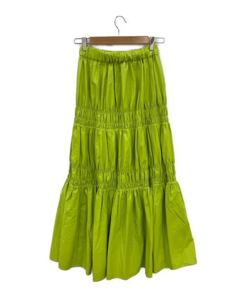 MAISON SPECIAL（メゾンスペシャル）MAISON SPECIAL (メゾンスペシャル) Vegan Leather Volume Skirt ライム サイズ:FREEの古着・服飾アイテム