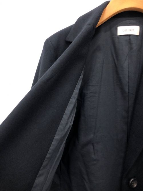 DES PRES（デ プレ）DES PRES (デ プレ) ウールカレッジフラノ チェスターコート ブラック サイズ:Fの古着・服飾アイテム
