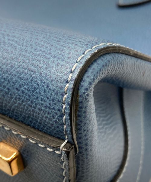 Valextra（ヴァレクストラ）Valextra (ヴァレクストラ) スモール トリエンナーレ ブルーの古着・服飾アイテム