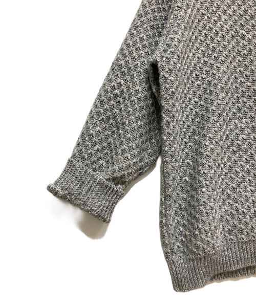 amachi.（アマチ）amachi. (アマチ) AY12-29 Loose Neck Paesina Knit Blue Grey サイズ:5の古着・服飾アイテム