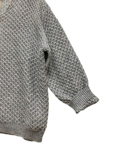 amachi.（アマチ）amachi. (アマチ) AY12-29 Loose Neck Paesina Knit Blue Grey サイズ:5の古着・服飾アイテム