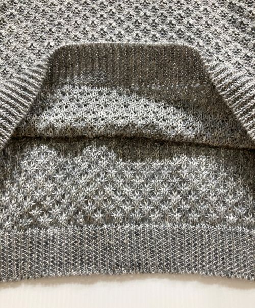 amachi.（アマチ）amachi. (アマチ) AY12-29 Loose Neck Paesina Knit Blue Grey サイズ:5の古着・服飾アイテム