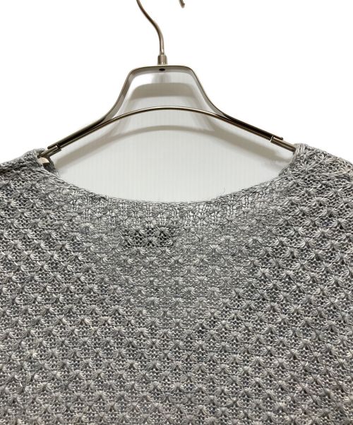 amachi.（アマチ）amachi. (アマチ) AY12-29 Loose Neck Paesina Knit Blue Grey サイズ:5の古着・服飾アイテム