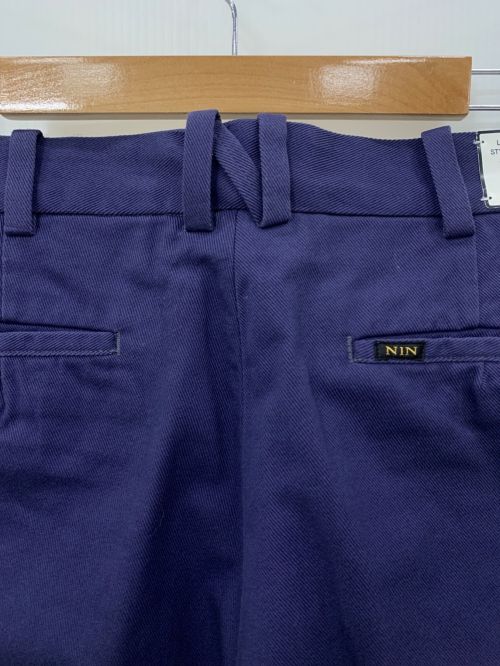 NICENESS（ナイスネス）NICENESS (ナイスネス) SHORTER カラードスラックス NAVY サイズ:Sの古着・服飾アイテム