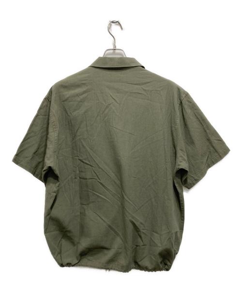 REDDISH BROWN（レディッシュ ブラウン）REDDISH BROWN (レディッシュ ブラウン) HALF ZIP FATIGUE SS SHIRT KHAKI サイズ:40 未使用品の古着・服飾アイテム