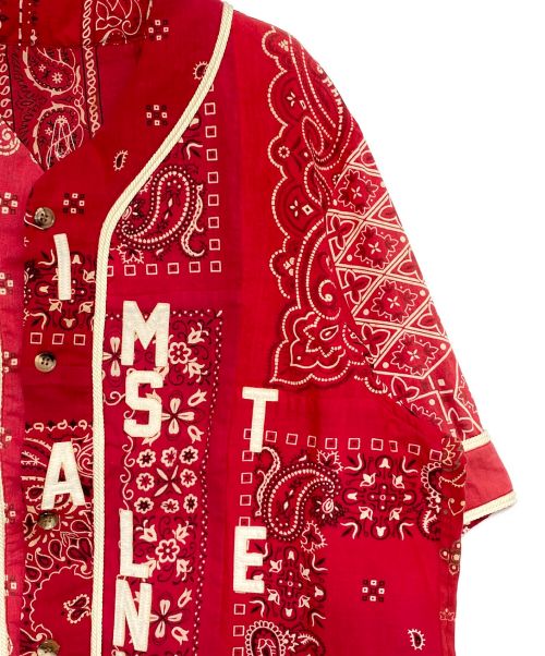 READYMADE（レディメイド）READYMADE (レディメイド) BANDANA BASEBALL SHIRT RED サイズ:1 未使用品の古着・服飾アイテム