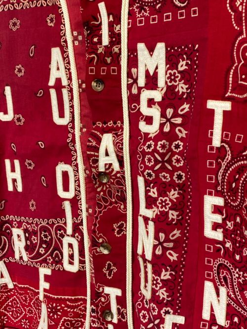 READYMADE（レディメイド）READYMADE (レディメイド) BANDANA BASEBALL SHIRT RED サイズ:1 未使用品の古着・服飾アイテム