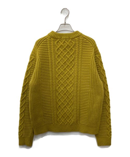 JOURNAL STANDARD relume（ジャーナルスタンダード レリューム）JOURNAL STANDARD relume (ジャーナルスタンダード レリューム) 3GG ITALYメリノウール ケーブルクルーネックニット カラシ サイズ:Mの古着・服飾アイテム