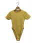 NKNIT（ンニット）の古着「high leg paper knit body suits」｜イエロー