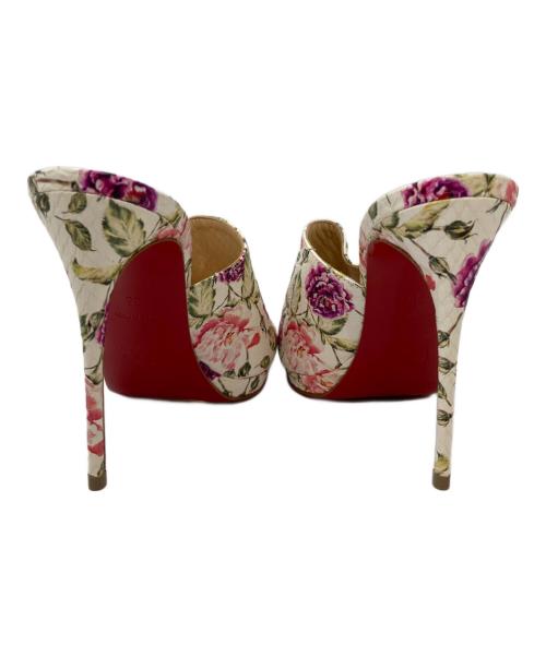 Christian Louboutin（クリスチャン・ルブタン）Christian Louboutin (クリスチャン・ルブタン) PIGAMULE 120 WATERSNAKE FIORI ホワイト サイズ:35の古着・服飾アイテム