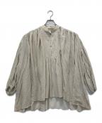 FRAMeWORKフレームワーク）の古着「コットンシフォンタックブラウス」｜ベージュ