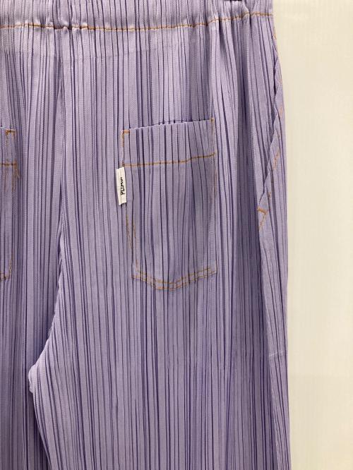 PLEATS PLEASE（プリーツプリーズ）PLEATS PLEASE (プリーツプリーズ) ワイドパンツ パープル サイズ:3の古着・服飾アイテム