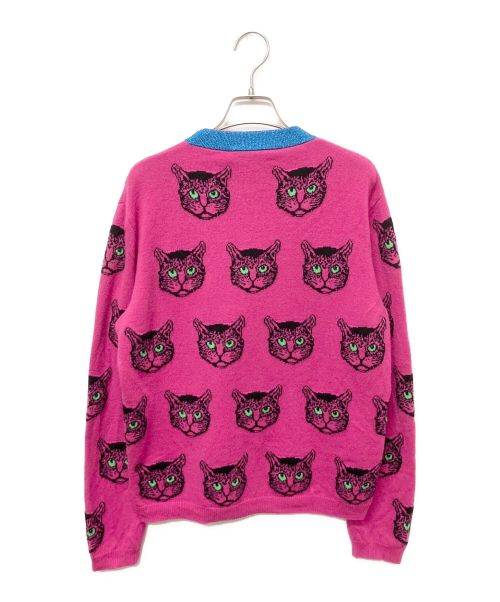 GUCCI（グッチ）GUCCI (グッチ) ミスティックキャットニット ピンク サイズ:Mの古着・服飾アイテム