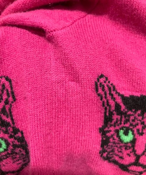 GUCCI（グッチ）GUCCI (グッチ) ミスティックキャットニット ピンク サイズ:Mの古着・服飾アイテム