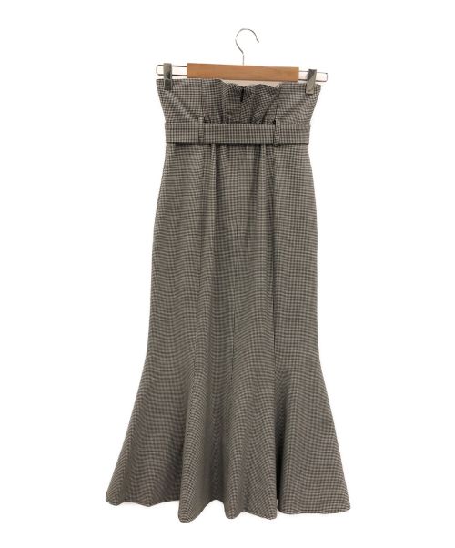 FRAY ID（フレイ アイディー）FRAY ID (フレイ アイディー) ベルト付きマーメイドスカート ブラックの古着・服飾アイテム