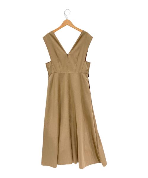 stola.（ストラ）stola. (ストラ) VネックAラインジャンドレ ブラウン サイズ:38の古着・服飾アイテム