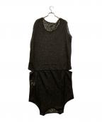 PERVERZEパーバーズ）の古着「Lace Double Tank Top」｜ブラック