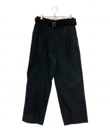 sacai（サカイ）の古着「ベルテッド2タックパンツ」｜ブラック