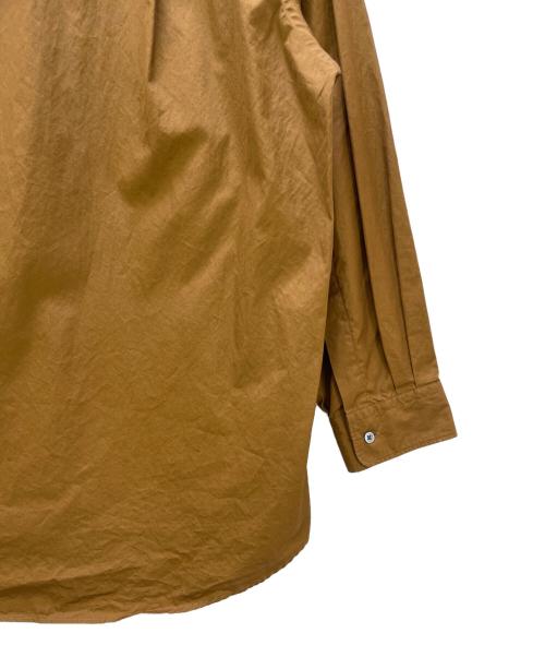 Graphpaper（グラフペーパー）Graphpaper (グラフペーパー) Broad Oversized L/S Band Collar Shirt ブラウン サイズ:Free 未使用品の古着・服飾アイテム