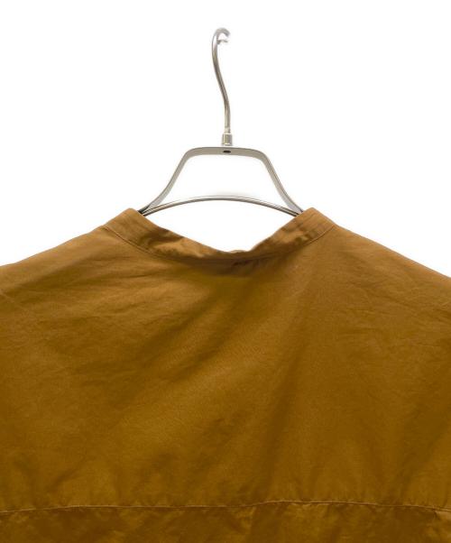 Graphpaper（グラフペーパー）Graphpaper (グラフペーパー) Broad Oversized L/S Band Collar Shirt ブラウン サイズ:Free 未使用品の古着・服飾アイテム