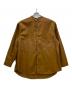 Graphpaper（グラフペーパー）の古着「Broad Oversized L/S Band Collar Shirt」｜ブラウン