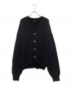 L'appartementアパルトモン）の古着「チャンキーニットカーディガン」｜ブラック
