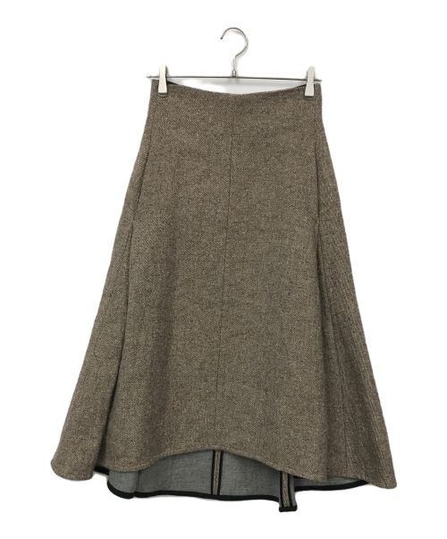 INSCRIRE（アンスクリア）INSCRIRE (アンスクリア) フレアスカート ブラウン サイズ:36の古着・服飾アイテム