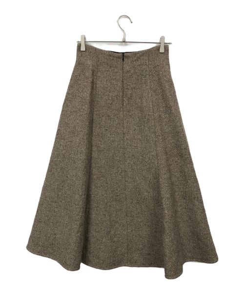 INSCRIRE（アンスクリア）INSCRIRE (アンスクリア) フレアスカート ブラウン サイズ:36の古着・服飾アイテム